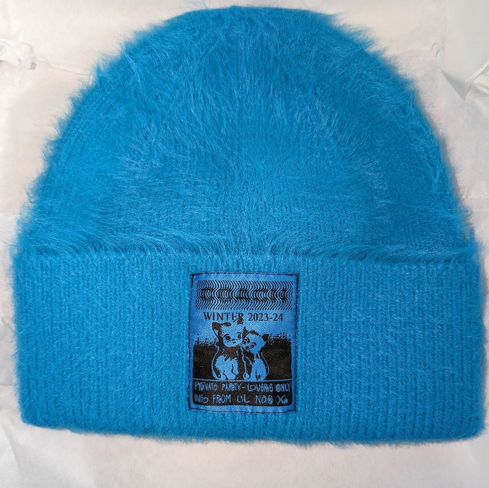 COACH:The Lil Nas X Drop Beanie (Neon Blue). Brand New ! 💙